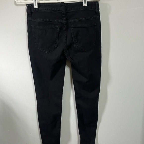 Free People Black Distressed Jeans Sz 25 - Picture 4 of 8